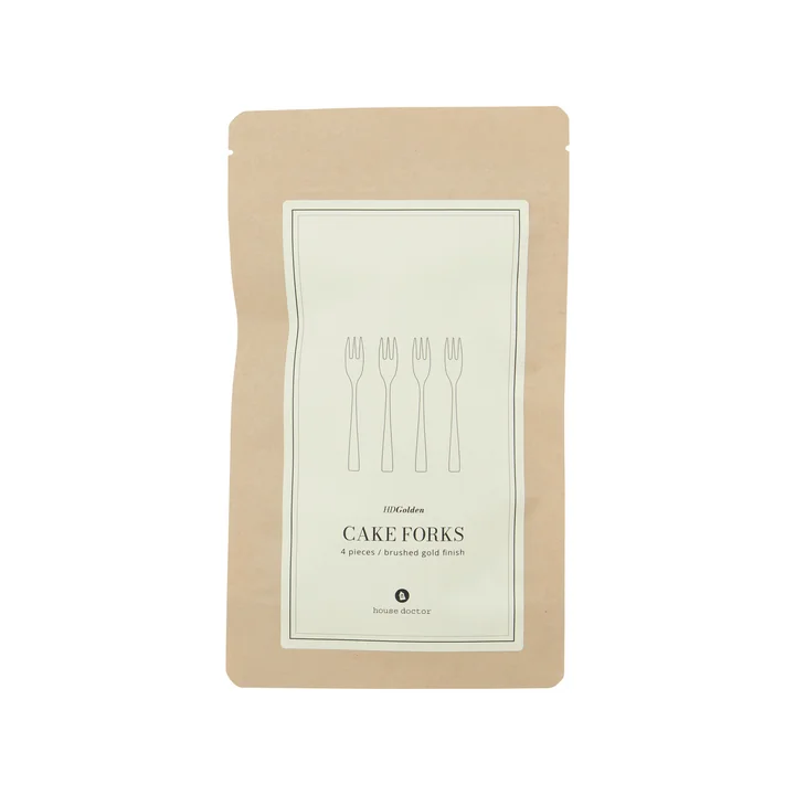 House Doctor - Gouden taartvork, goud (set van 4)