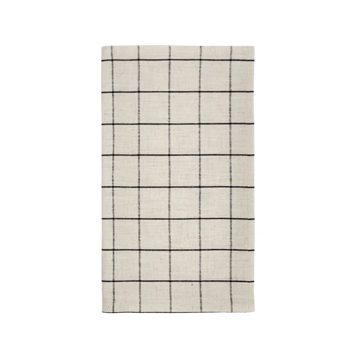 House Doctor - Tafelloper Join, L 140 cm, zwart / gebroken wit