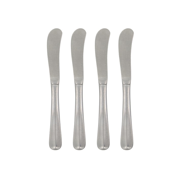 House Doctor - Mora botermes, zilverkleurig (set van 4)