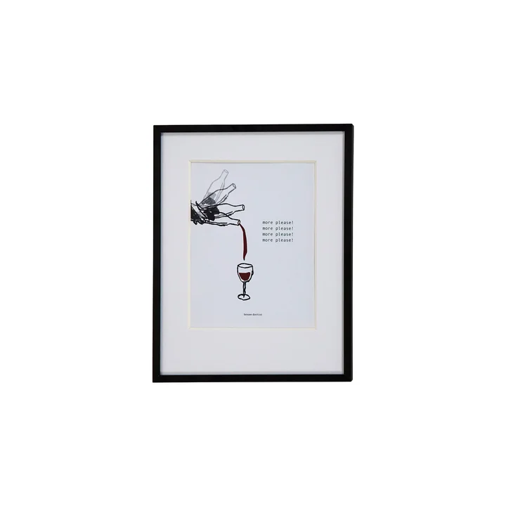 House Doctor - Wijn muurschildering, 23 x 30 cm, bordeaux