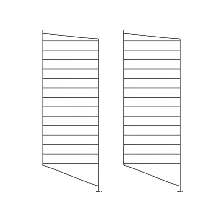 String - Onderste ladder voor String plank 85 x 30 cm (set van 2), donkergrijs