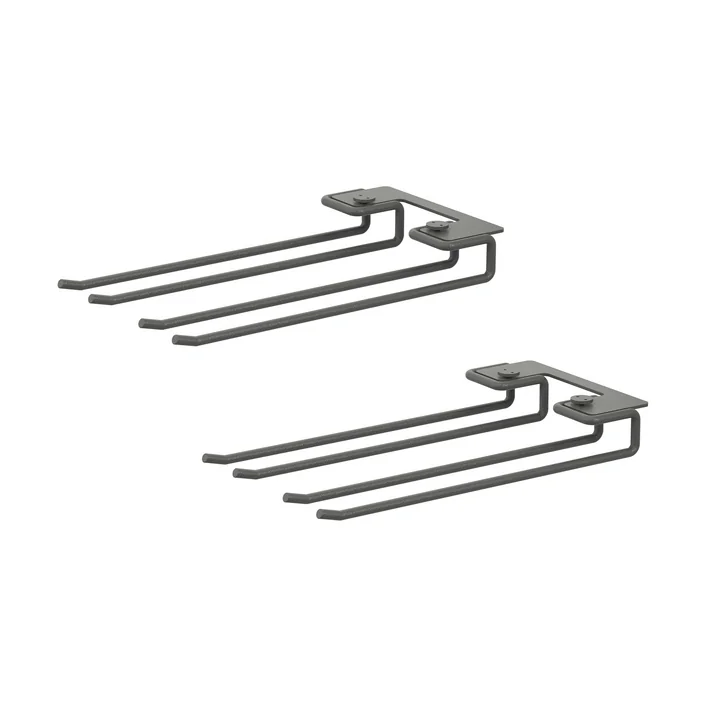 Hanger Rack String - Module voor wijnglazen, 16 x 20 cm, donkergrijs (set van 2)