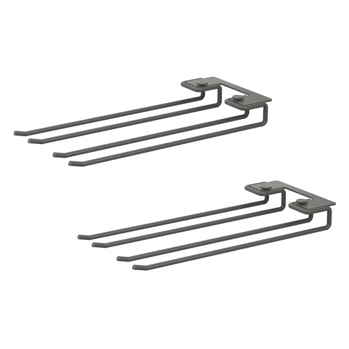 Hanger Rack String - Module voor wijnglazen, 16 x 30 cm, donkergrijs (set van 2)