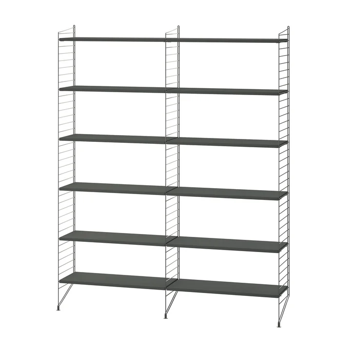 String - Plank 120x200cm, donkergrijs / donkergrijs