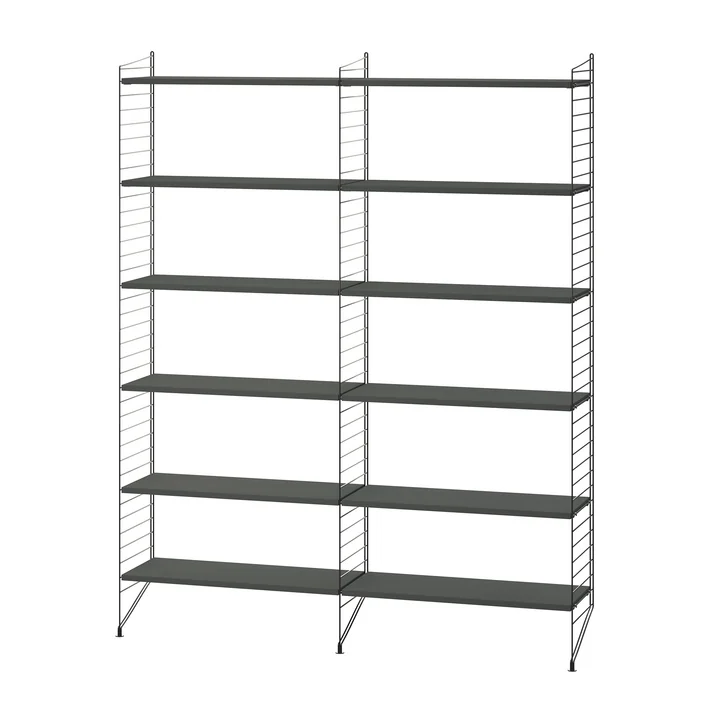 String - Legbord 120x200cm, donkergrijs / zwart