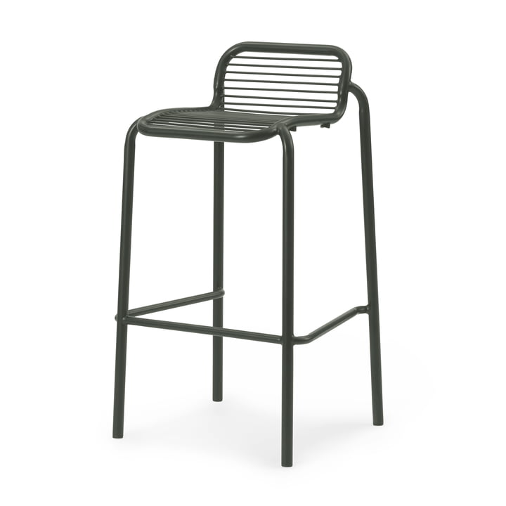 Normann Copenhagen - Vig barkruk, h 75 cm, donkergroen