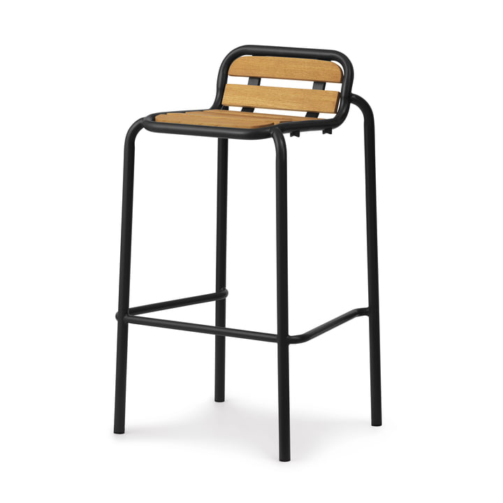 Normann Copenhagen - Vig barkruk, h 75 cm, zwart / robinia