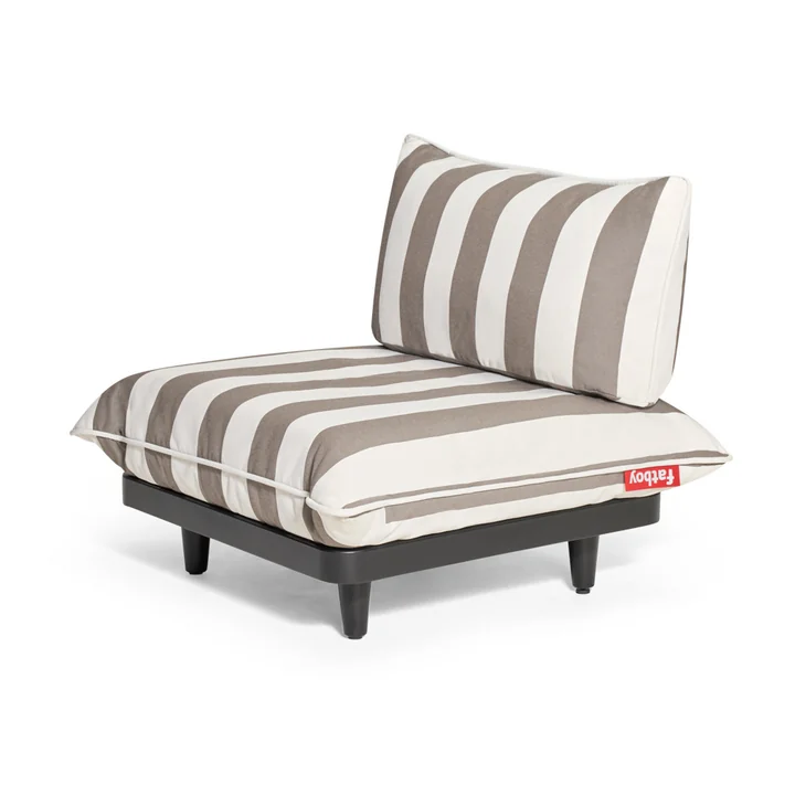 Fatboy - Paletti Outdoor -sofa, middenmodule, wit / cacao gestreept