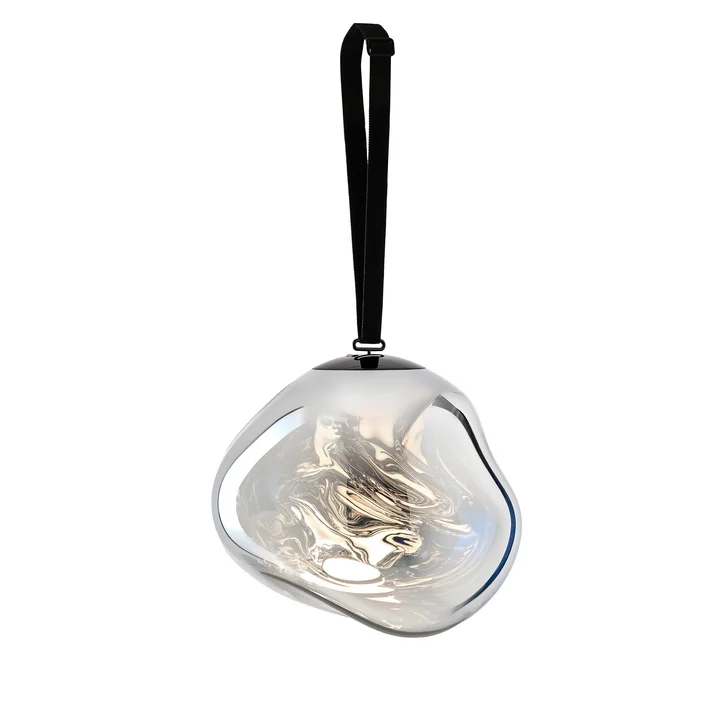 Tom Dixon - Melt LED vloerlamp / hanglamp met oplaadbare batterij, zwart / zilver