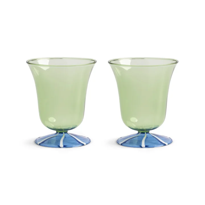 & klevering - Eve drinkglas 200 ml, groen (set van 2)
