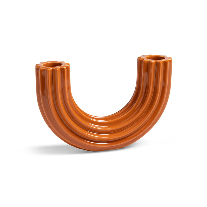 & klevering Churros - Kaarsenhouder 16,5 x 4 x 10,5 cm, terra