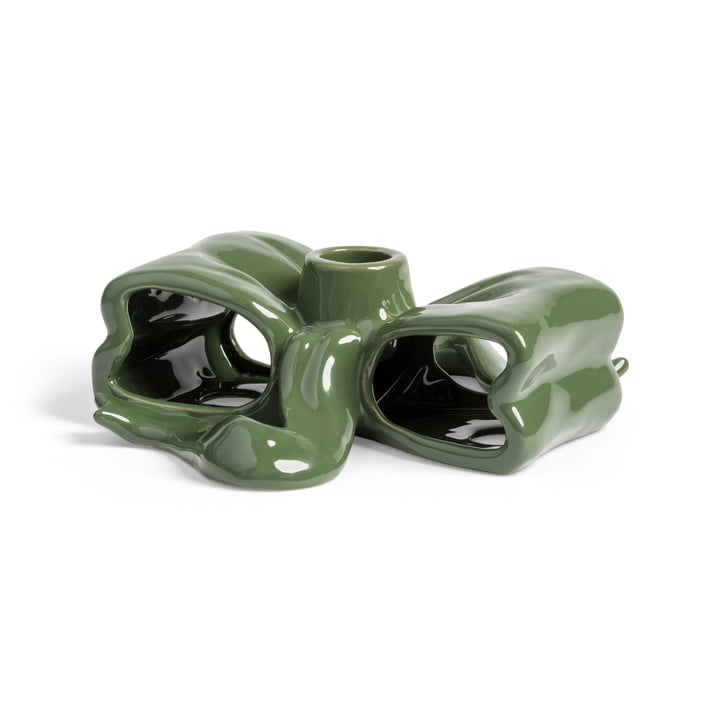 & klevering - Lint kandelaar, groen