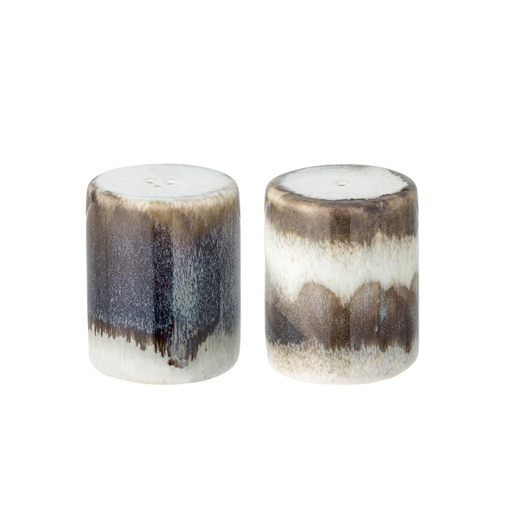 Bloomingville - Paula peper- en zoutstel, Ø 5 x 6 cm, veelkleurig (set van 2)