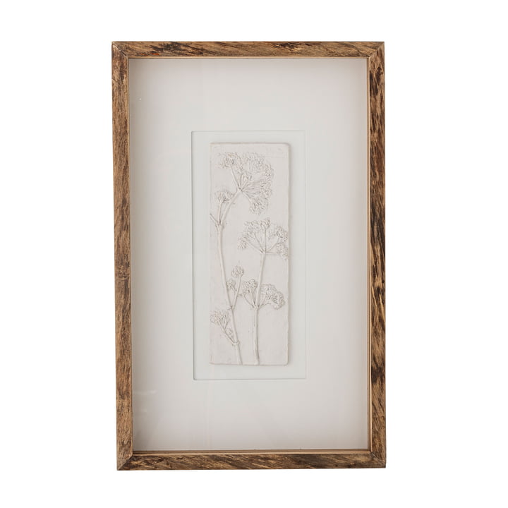 Bloomingville - Mey muurschildering incl. lijst, 30,5 x 48,5 cm, natuurlijke spar