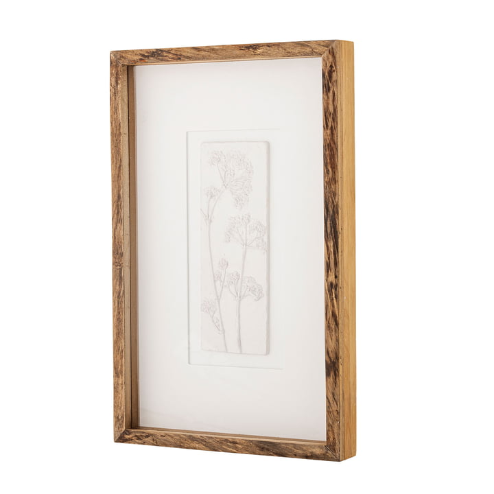 Bloomingville - Mey muurschildering incl. lijst, 30,5 x 48,5 cm, natuurlijke spar
