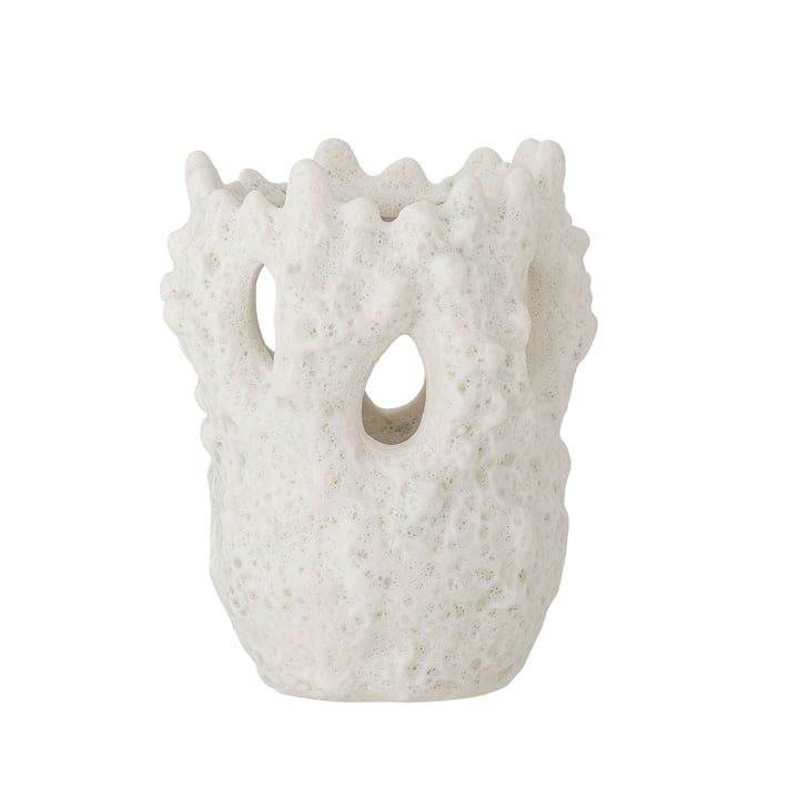 Bloomingville - Fianna vaas, h 12,5 cm, wit