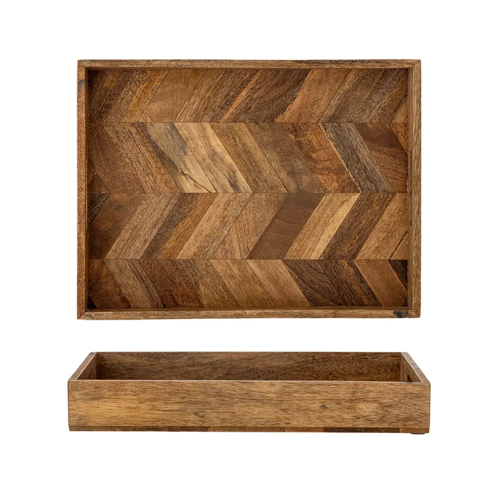 Bloomingville - Katalyn dienblad, 30 x 40 cm, natuurlijke mango