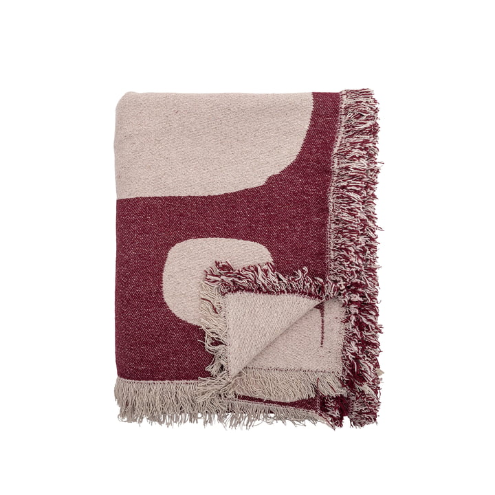 Bloomingville - Olica deken, 130 x 160 cm, rood