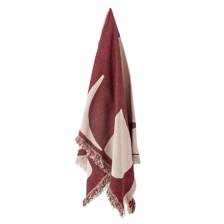 Bloomingville - Olica deken, 130 x 160 cm, rood