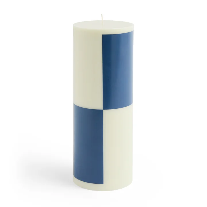 HAY Column - Kaars, L, melkgroen/donkerblauw