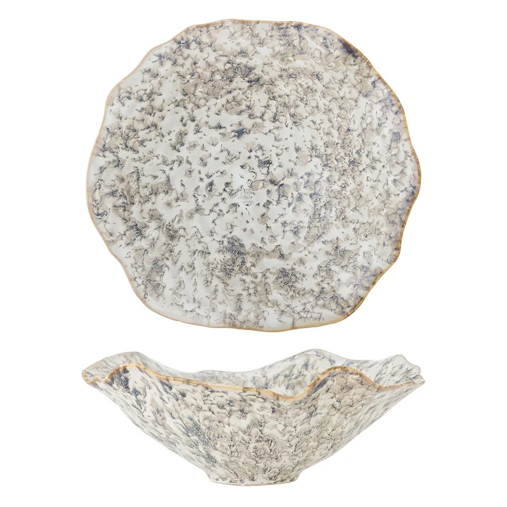 Bloomingville - Lennon kom, Ø 27 x 9,5 cm, grijs