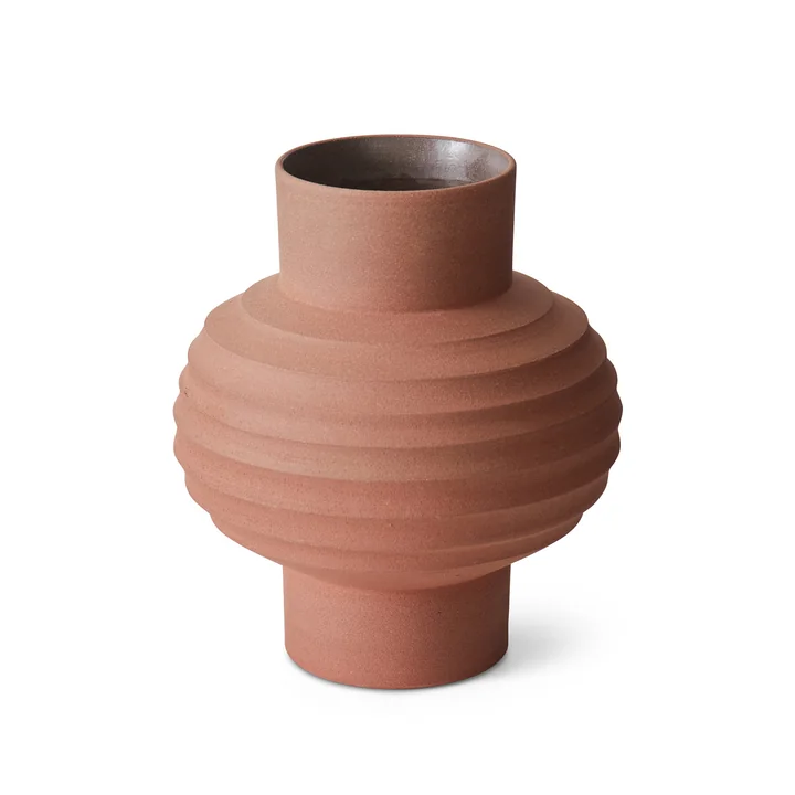 HKliving Handcarved - Terracotta vaas, Bol