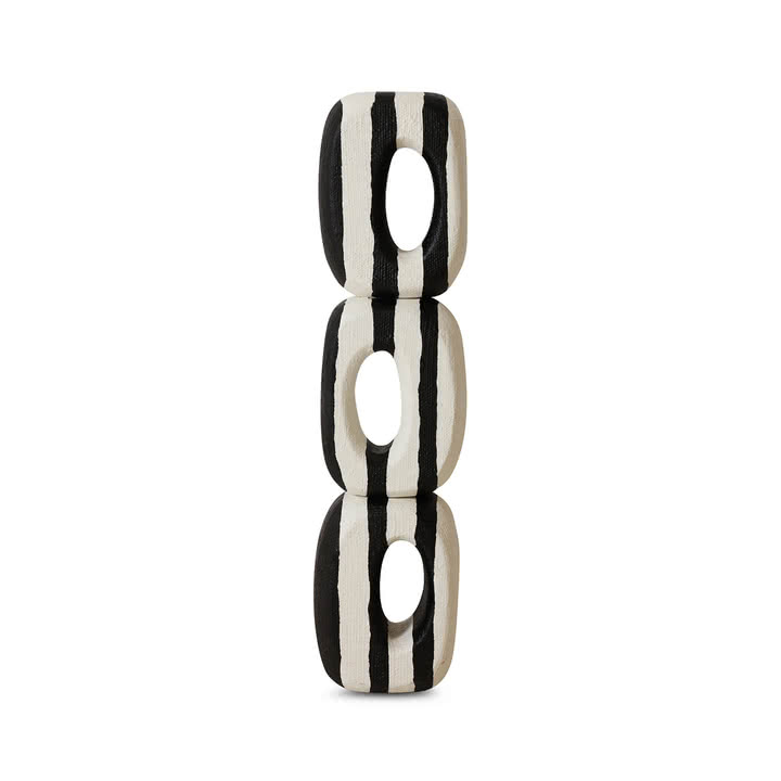 HKliving - Monochrome kunstsculptuur, zwart/wit