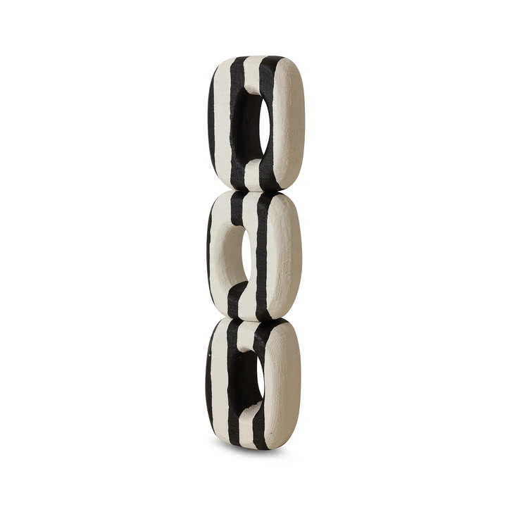 HKliving - Monochrome kunstsculptuur, zwart/wit