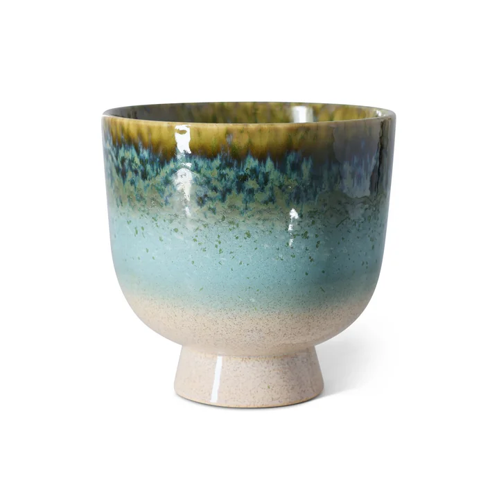 HKliving Retro - Bloempot Ø 20.5 cm, lagune