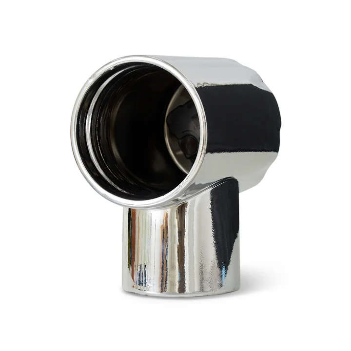 HKliving - Retro keramische tafelklok, chroom