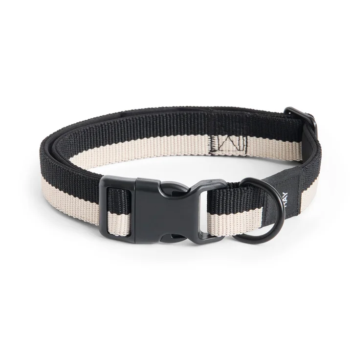 HAY - Dogs Halsband voor honden, M/L, zwart/wit
