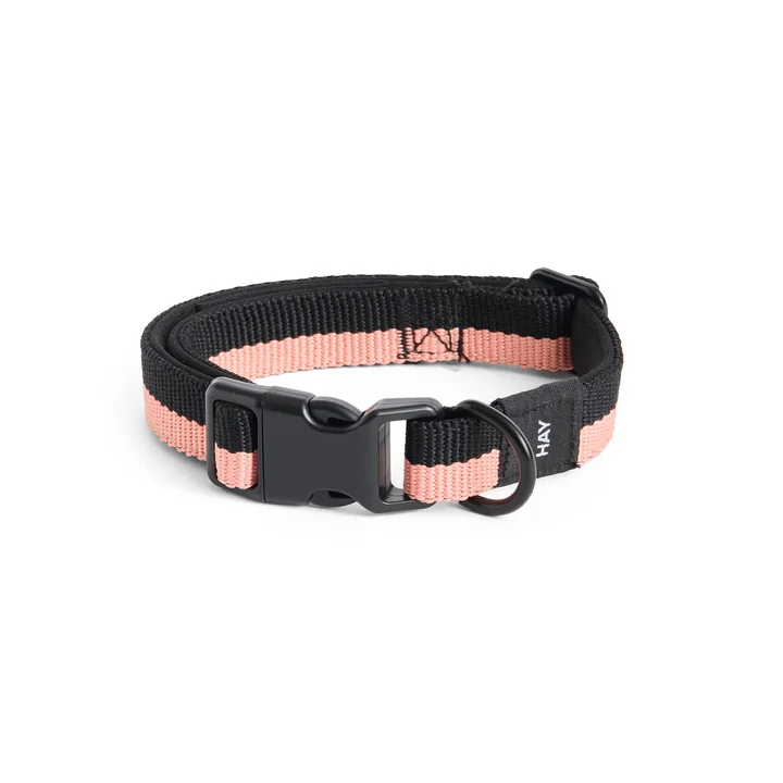 HAY - Dogs Halsband voor honden, S/M, roze / zwart