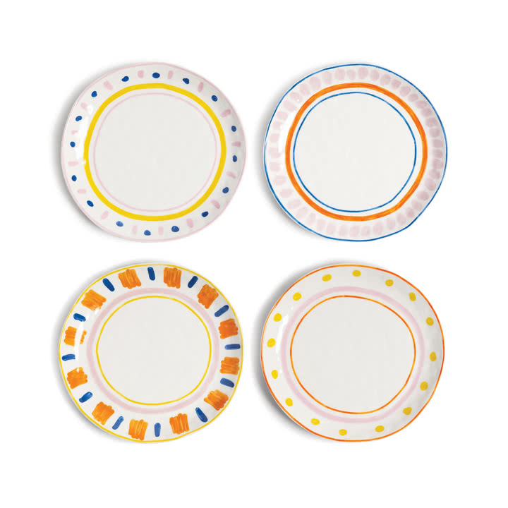 & klevering - Boavista bord Ø 21,5 cm, multi (set van 4)