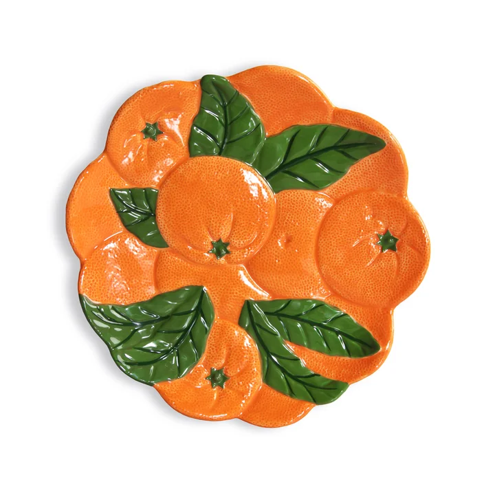 & klevering - Oranje dienblad, Ø 23.5 cm, oranje