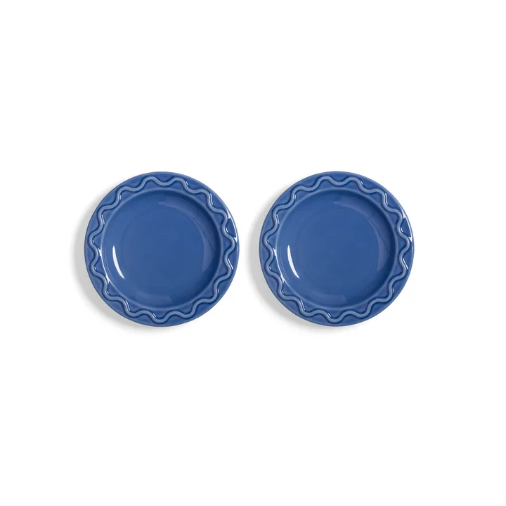 & klevering Mochi - Bord, Ø 17,5 cm, blauw (set van 2)