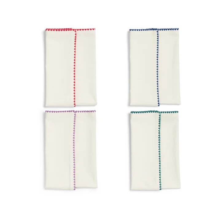 & klevering - Zigzag servet, 45 x 45 cm, veelkleurig (set van 4)