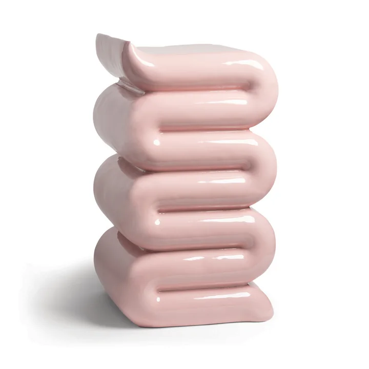 & klevering Pillar Whip - Bijzettafel, H 62 cm, roze