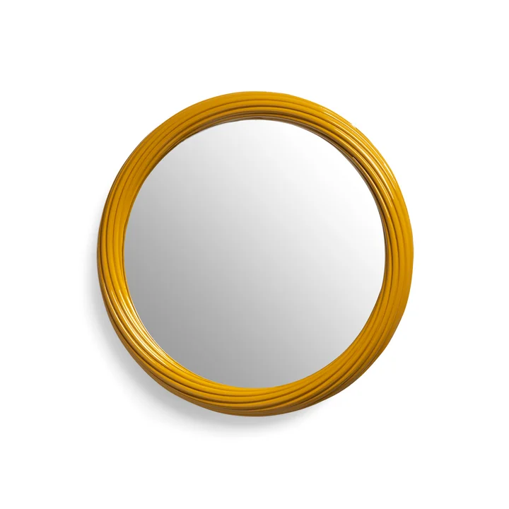 & klevering Churros - Spiegel, Ø 33,5 cm, oker