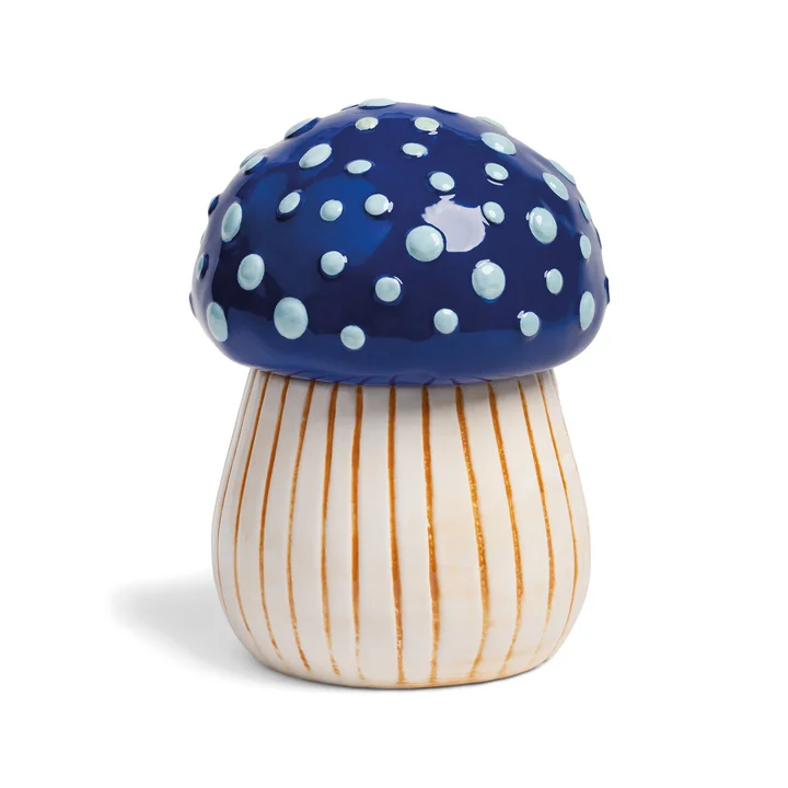& klevering - Magic Mushroom bewaarblik, medium, blauw