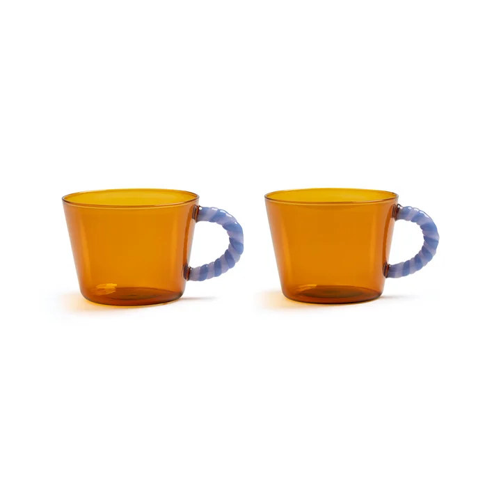 & klevering - Duet beker, 0,3 l, amber (set van 2)