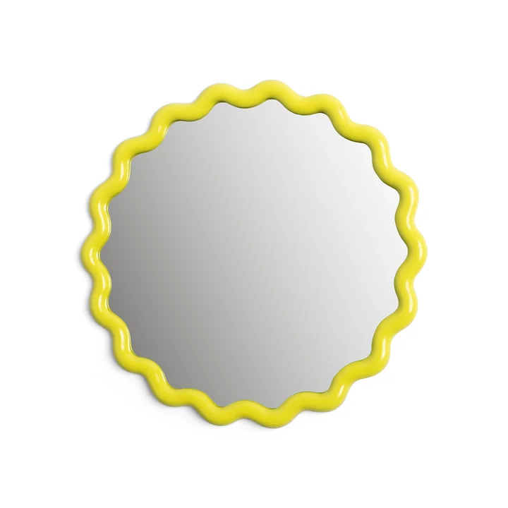 & klevering - Zigzagspiegel Ø 35 cm, geel