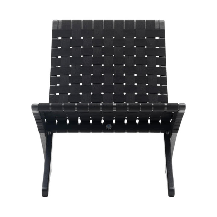 Carl Hansen - MG501 Cuba Stoel, zwart gelakt eiken / zwart / roestvrij staal (Limited Edition)