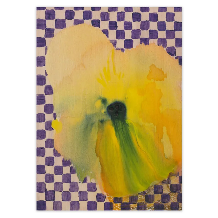 Paper Collective - Flower with Checks 02, 100 x 140 cm