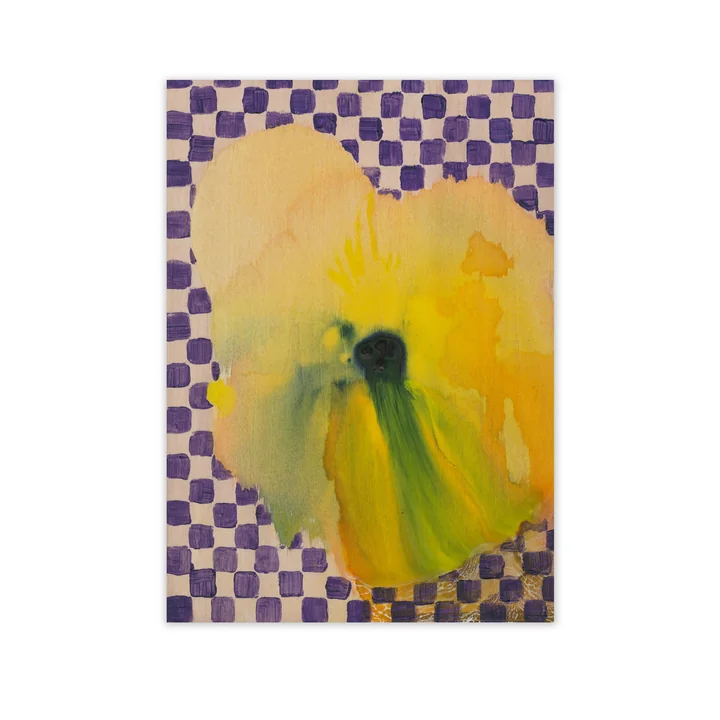 Paper Collective - Flower with Checks 02, 50 x 70 cm