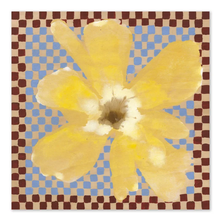 Paper Collective - Flower with Checks 03, 100 x 100 cm