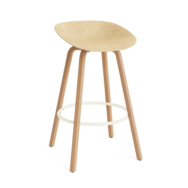 Normann Copenhagen - Mat barkruk 75 cm, hennep / crème