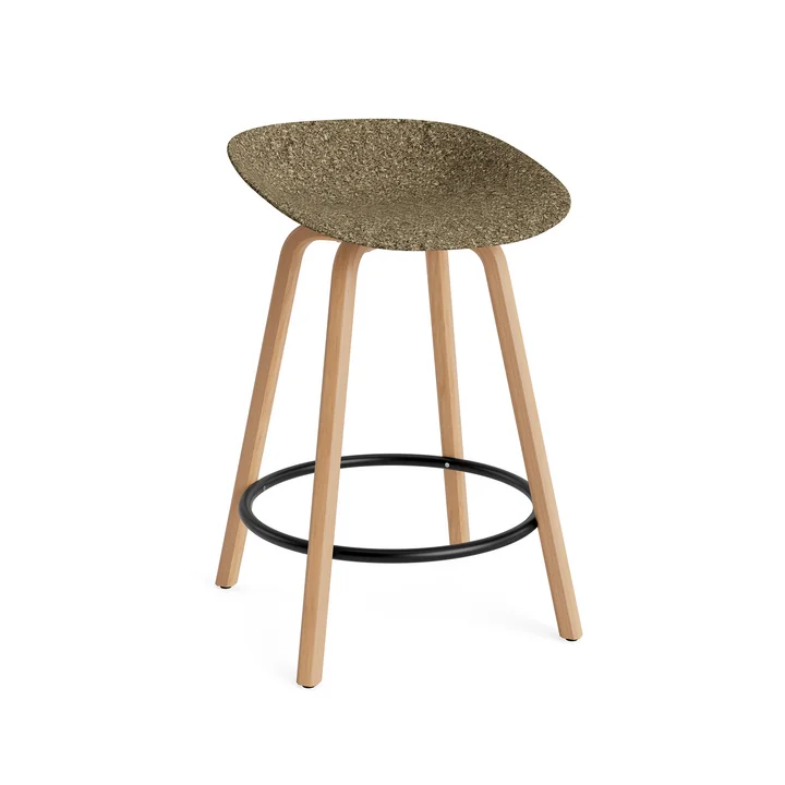 Normann Copenhagen - Mat barkruk 65 cm, zeewier / zwart