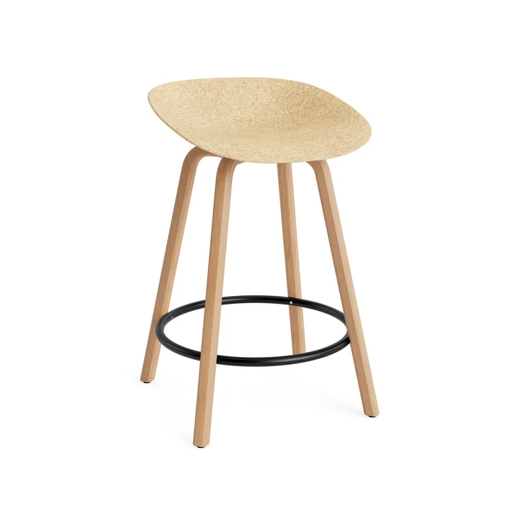 Normann Copenhagen - Mat barkruk 65 cm, hennep / zwart