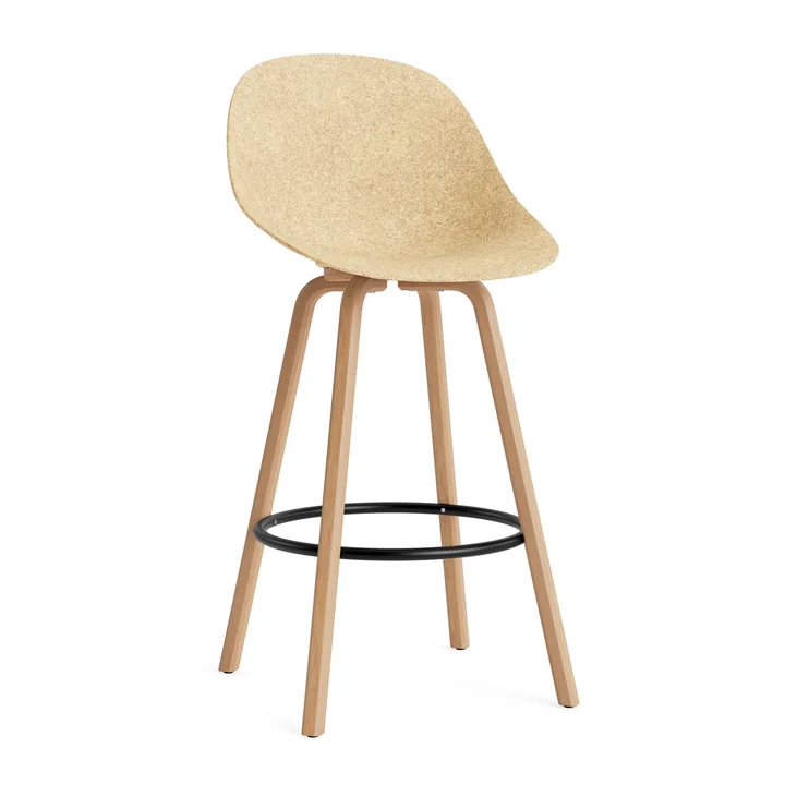 Normann Copenhagen - Mat barkruk 75 cm, hennep / zwart