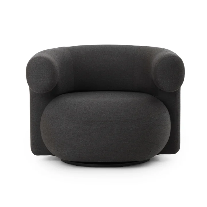 Normann Copenhagen - Burra buiten lounge stoel met omgekeerde draaifunctie, kastanje (Natté 10102)